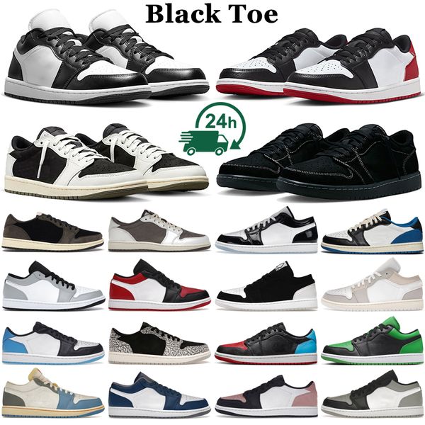 

jumpman 1 1s basketball shoes men women olive panda black phantom toe cement reverse mocha concord travis low mens trainers outdoor sports s
