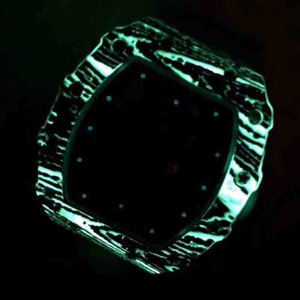 

luxury mens mechanics watches richa milles wristwatch business leisure rm53-01 fully automatic mechanical carbon fiber tape luminous men&#03