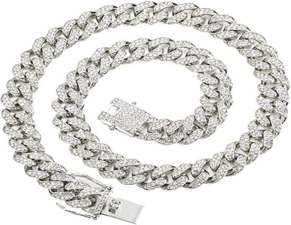 

mens iced out chain hip hop jewelry necklace bracelets gold silver miami cuban link chains necklaces11797957776174