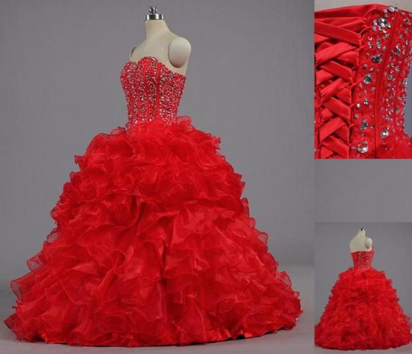 

new red ball gown quinceanera dresses 2016 sweetheart sequins beads floor length prom party sweet 16 dress wd2138571751, Blue;red