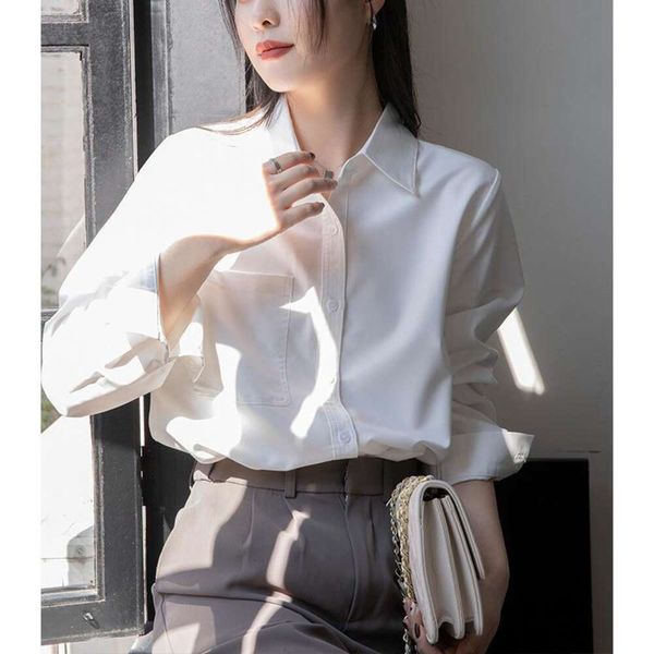 

white long sleeved shirt womens wear casual professional