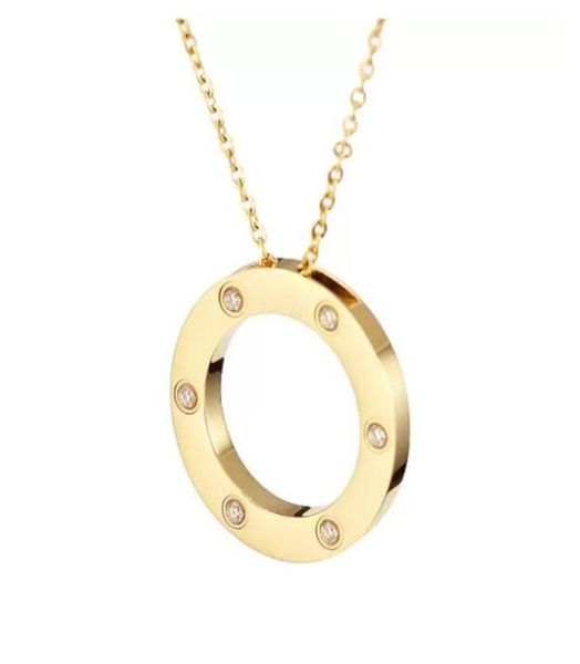 

new fashion titanium steel necklace pendant bijoux for lady design womens party wedding lovers gift jewelry4618905, Silver