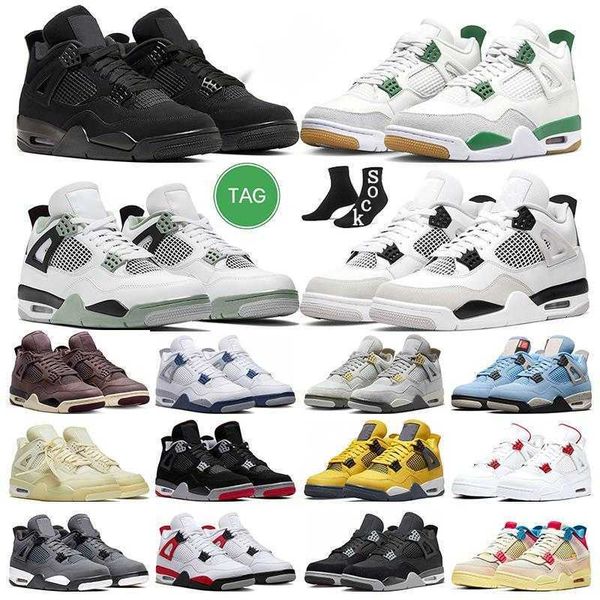 

4s designer sneakers basketball shoes military black cat midnight navy seafoam pn dust university blue university blue mens trainers women s