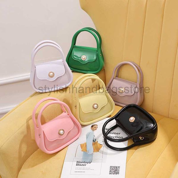 

cross body women's bag 2023 new pearl magnetic buckle chain small jelly bag creative fashion mouth red bag mini small bagstylishhandbag