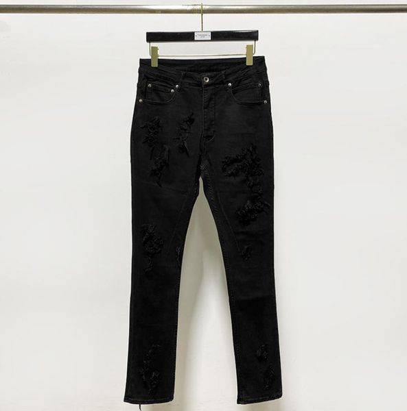 

original designer denim pants rick jeans for men oversized ro pants owens men hiphop streetwear men clothing6161448, Blue