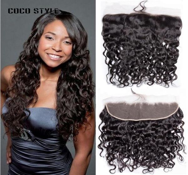 

brazilian water wave lace frontal 13x4 with baby hair human hair natural color remy hair 7530268, Black;brown