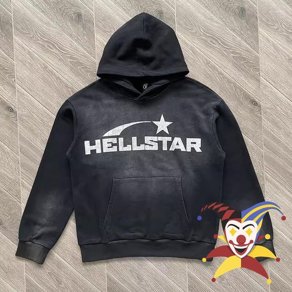 

Men' Hoodies Vintage Hellstar Studios Hoodie Men Women Quality Washed Ash Oversized Pullovers