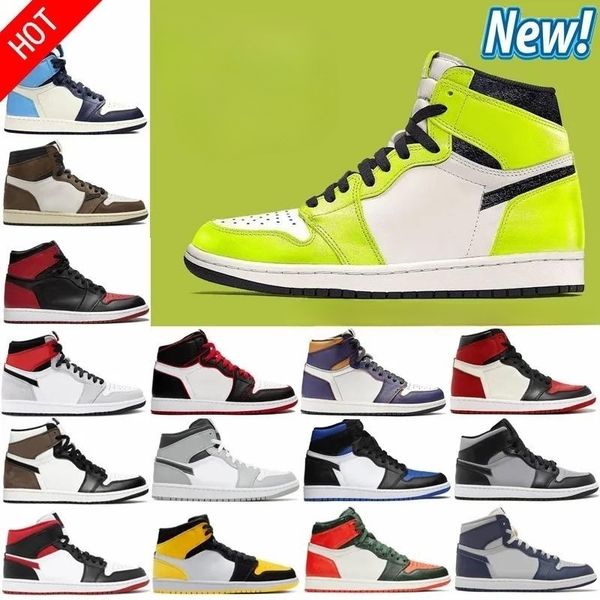 

jumpman 1 basketball shoes men 1s university high blue hyper royal patent panda og dark mocha bred shadow unc smoke grey sports sneaker trai