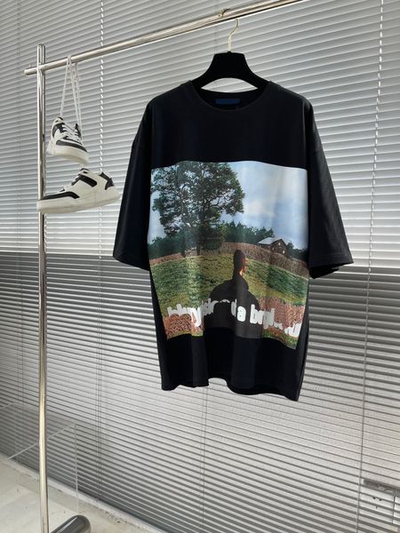 

men's plus tees polos round neck embroidered and printed polar style summer wear with street pure cotton 2rf, Black;brown