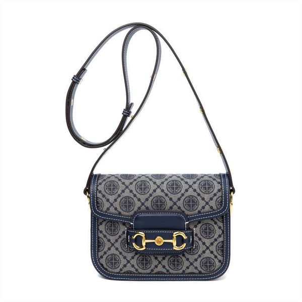 

designer bag 2024 early launch tb bags with horseback buckle saddle for women's new autumn and winter print niche fashion one shoulder