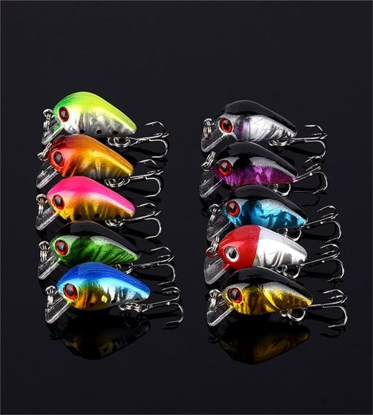 

10pcslot crank fishing lures wobbers with 10 hooks fishing tackle for fly fishing crankbaits pesca small hard baits7984578