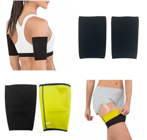 

women body shaper sauna slimmer arm thigh leg trimmer sleeves compression belt sweat shaping fat burning warmers corset3319573