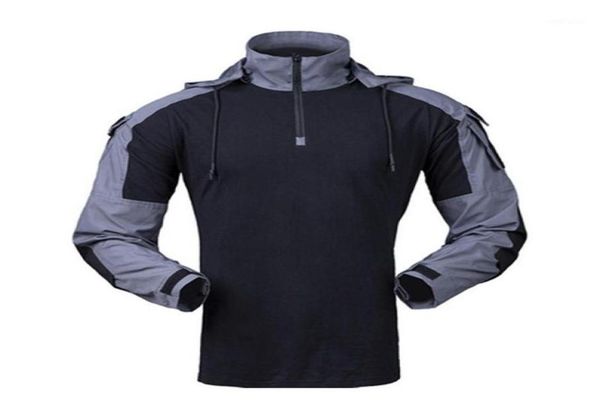 

tactical tshirts hoody camouflage army jackets men shirts hunting clothes outdoor combat shirt soldier1231z9282518, Gray;blue