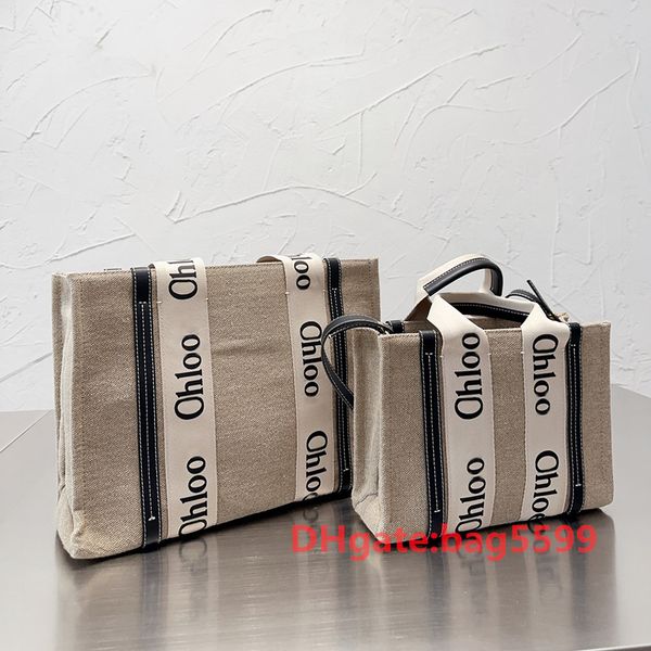 

2023 women handbags woody tote shopping bag handbag high nylon hobo fashion linen large beach bags luxury designer travel crossbody shoulder