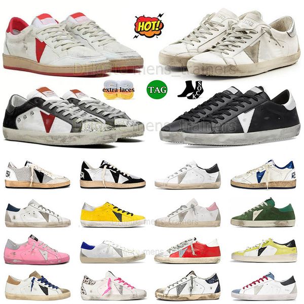 

new women designer golden gg casual shoes sneakers black white green pink silver platform luxury loafers leather superstar goses low men tra