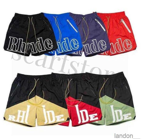 

rhude mens shorts athletic casual mesh short men womens classic beach fashion luxury designer casual street hip hop couples, White;black
