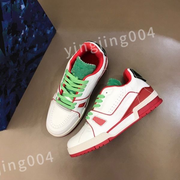 

thick soled casual shoes women travel leather lace-up sneaker cowhide fashion lady designer running trainers men sneakers size 39-44 rd1011, Black