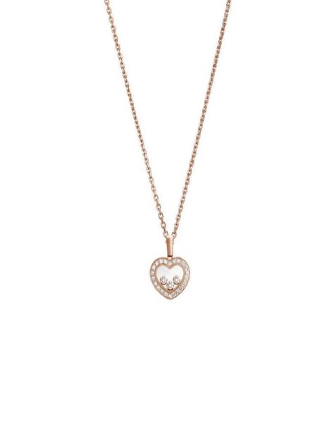 

chopinyang zi same necklace love clavicle chain female smart exquisite peach heart light luxury niche design sense high heart shap2212336, Silver