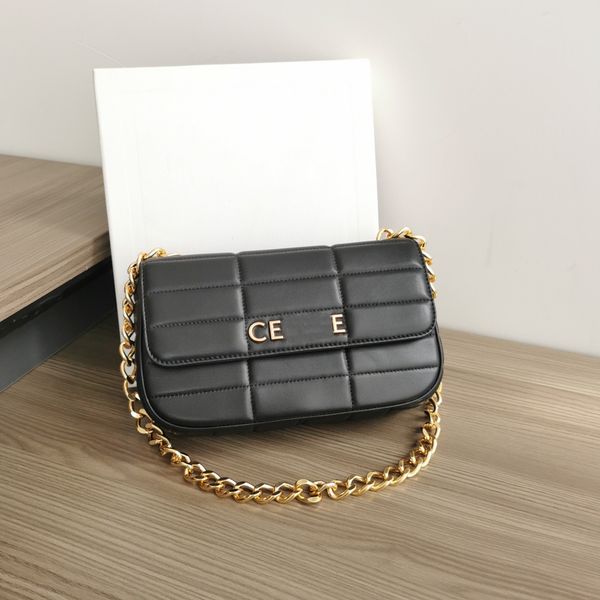 

10a famous women designer bag shoulder bags luxury monochrome evening bags fashion leather bag black lady chain purse handbag cross body sma