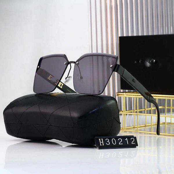

fashion designer cool sunglasses 2022 new frameless cut edge sunshade uv resistant womens popular tiktok ins9pa0, Black