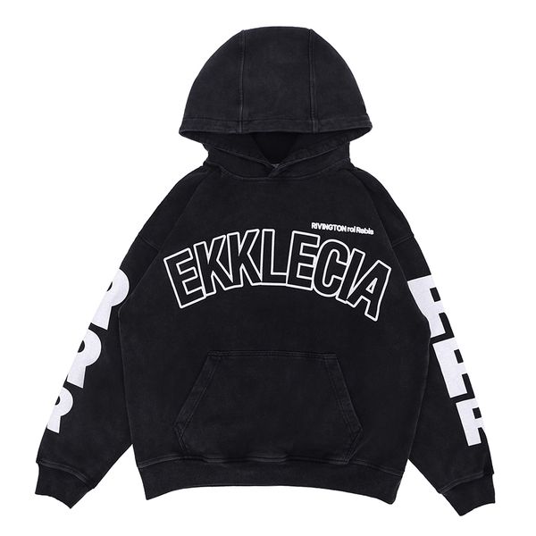 

superior sweatshirts hoodies mens wash black printed oversized eur us size fleece men's high street hoodie cotton sweatshirt black real, Black;brown