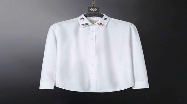 

spring fashion print longsleeve high cotton men designer casual shirt asian size s3xl6973946, White;black