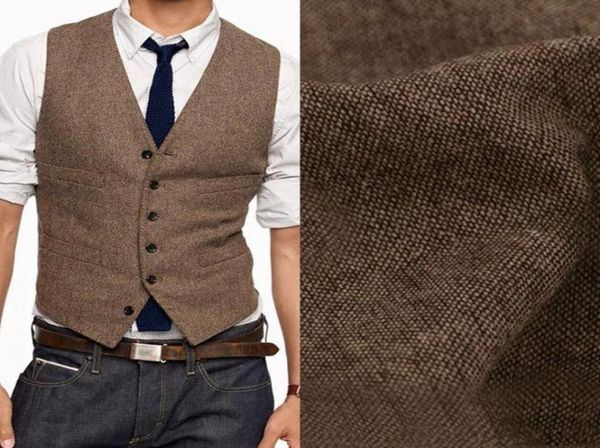 

tweed groom vests wool herringbone british style custom made me groom vest slim fit mens suit vest groomsman prom wedding wa7197554, Black