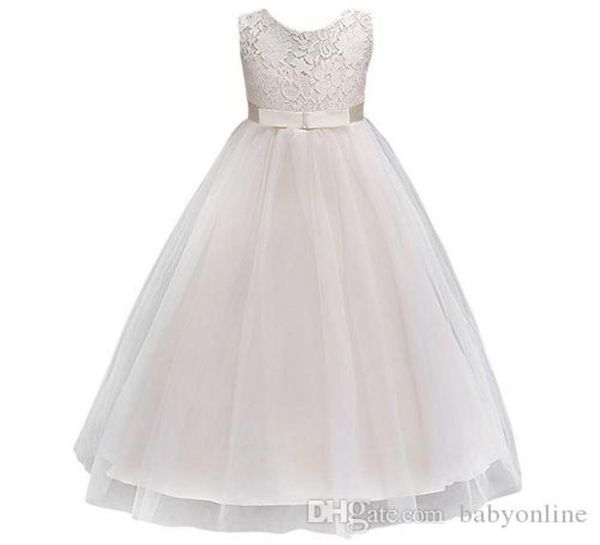 

navy blue flower girl dresses 2019 in stock princess a line sleeveless kids toddler first communion dress with sash mc08891545854, White;blue