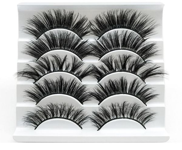 

5pairs 25mm false eyelash extension 3d mink lash thick long eyelashes1064895