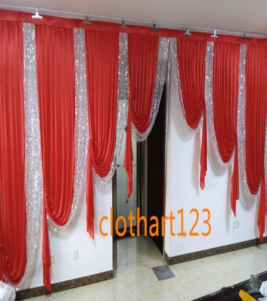

6m wide swags for backdrop designs wedding background stylist party curtain drapes stage backdrop9142679