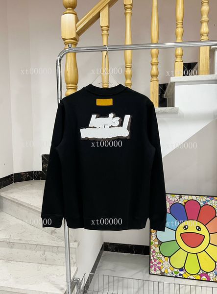 

mens designer sweaters hoodies famous hip hop men women hoodie street cotton loose fit sleeve sweatshirt womens casual round neck long sweat, Black;brown