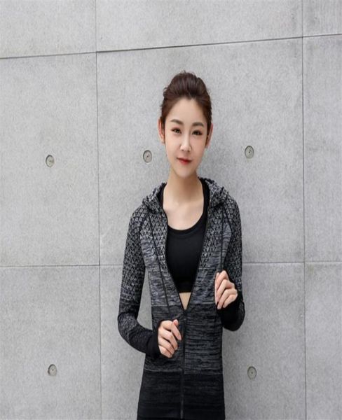 

new women hoodie jacket jogging tshirt ladies yoga sports zipper jacket coat fitness gym shirts clothing290a1642147