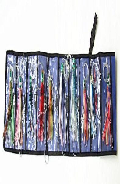

ocs skirt baits sea trolling lure soft fishing lures china tackle bag resin head with hook line 10 pcs mixed suit with bag8745439