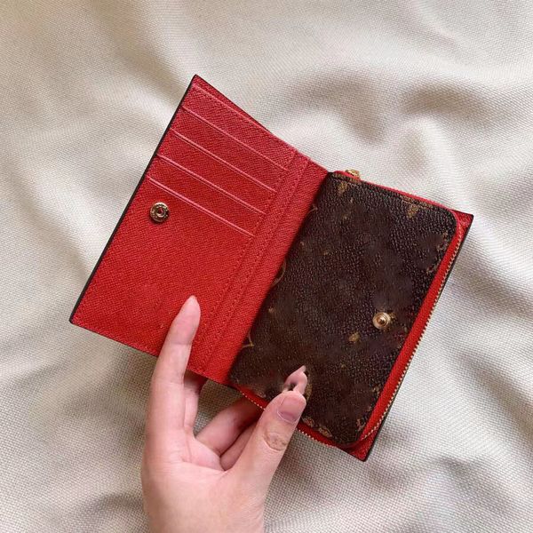 

designer wallet lady purse discount original box card holder ladies handbag zero wallet ship, Red;black