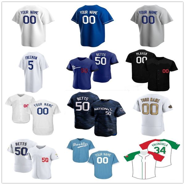 

baseball freddie an jersey mookie betts j.d. martinez clayton kershaw julio urias jackie robinson valenzuela lance lynn enrique hernandez ou, Blue;black
