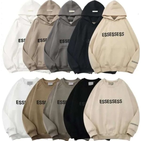 

men hoodies designer hoodie essentail sweatshirts hoody women high street streetwear ess loose hoodie couple cotton sweater136, Black