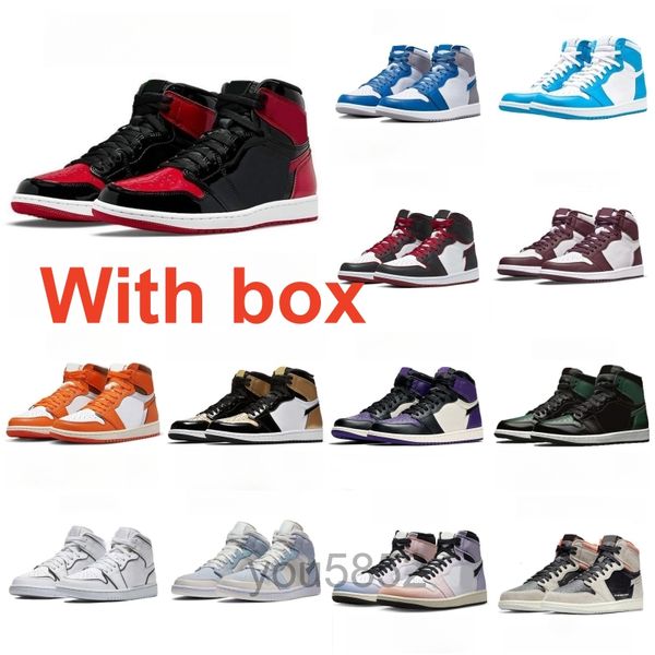 

basketball shoes patent blak red high rubber hyper royal grey taxi black leather obsidian white lucky blue green man women outdoor sports tr