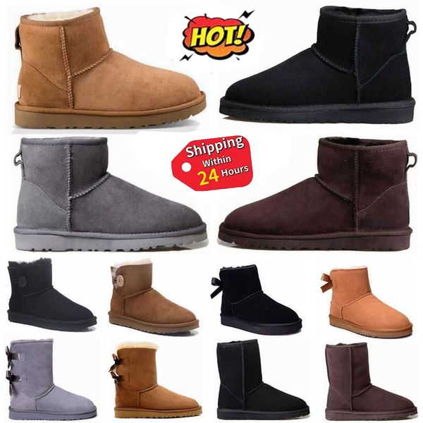 

ug designer women uggly leather boots braid comfy australia booties suede sheepskin short mini bow khaki black white pink navy outdoor sneak