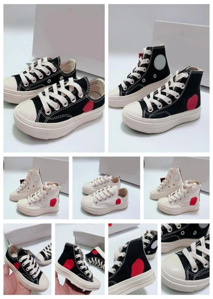 

fashion infant big kids knit play for girl boys love canvas designer running shoes baby kid breathable white black climbing casual5247787