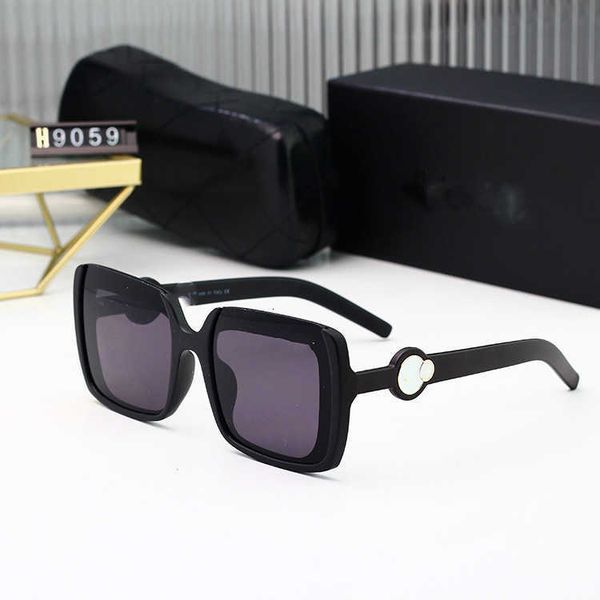 

fashion designer cool sunglasses 2023 new generous frame women's advanced feeling glassesc3r7, Black