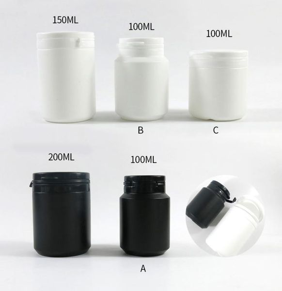 

30 x 100ml 150ml 200ml hdpe solid white pharmaceutical pill bottles for medicine capsules container packaging with tamper seal7780203