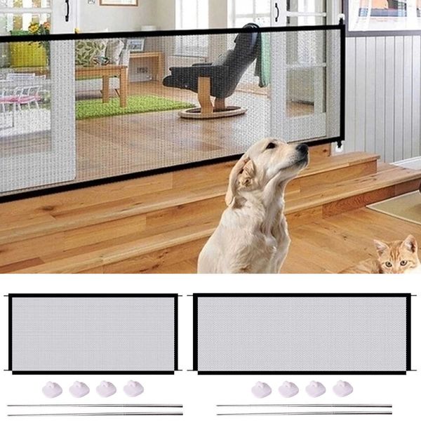 

dog car barriers nylon mesh folding barrier indoor outdoor retractable baby gate pet separation guard isolated fence r230815