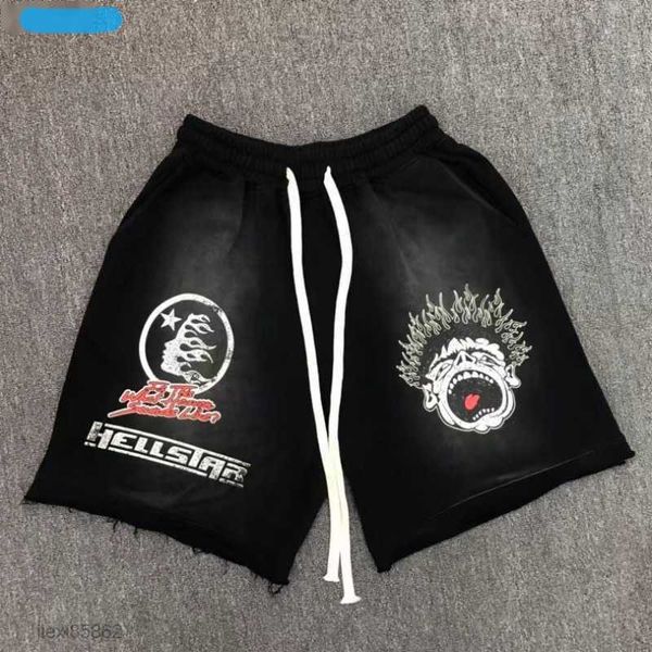 

2023men s shorts hellstar studios sounds like heaven tee ins retro for streetwear pants round neck short sleeve tshirt777, White;black