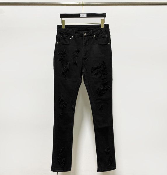 

original designer denim pants rick jeans for men oversized ro pants owens men hiphop streetwear men clothing3976697, Blue