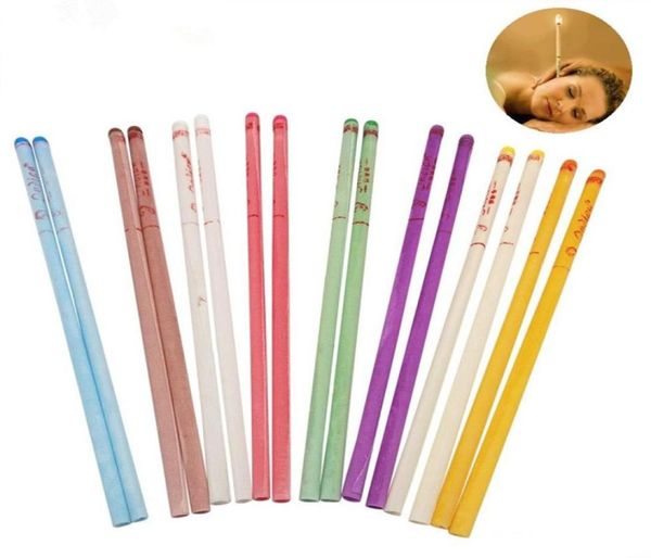 

100x natural ear candle pure bee wax thermo auricular therapy straight style indiana fragrance candling cylinder for ear care4787907