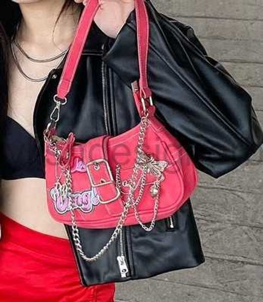 

shoulder bags 2023 women's bag y2kk cross crowd millennial spicy girl bag straddle carrying chain underarm bag tidestylishdesignerbags