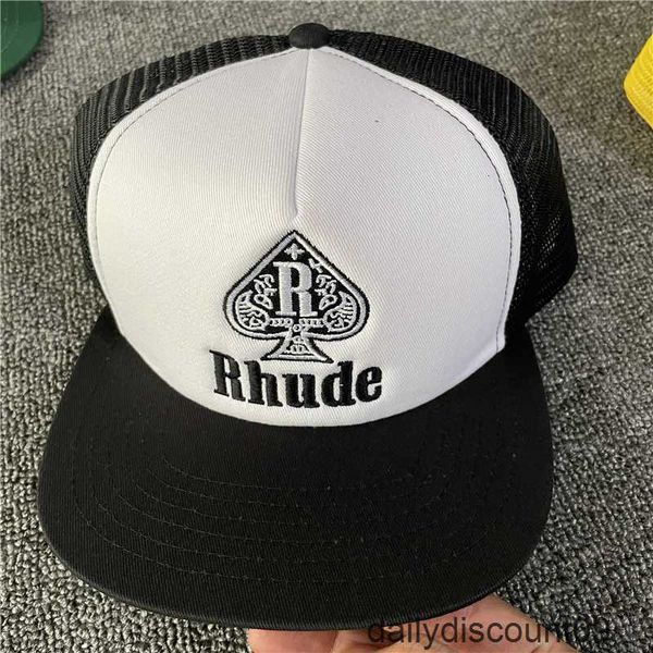 

embroidered rhude baseball cap men women outdoor trucker hat, Blue;gray