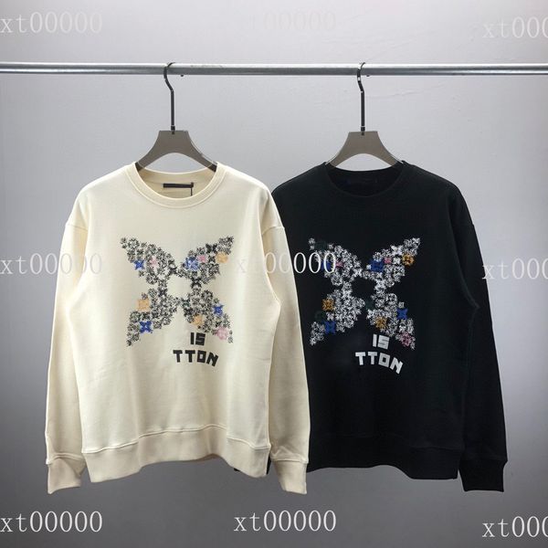 

mens designer sweaters hoodies famous hip hop men women hoodie street cotton loose fit sleeve sweatshirt womens casual round neck long sweat, Black;brown