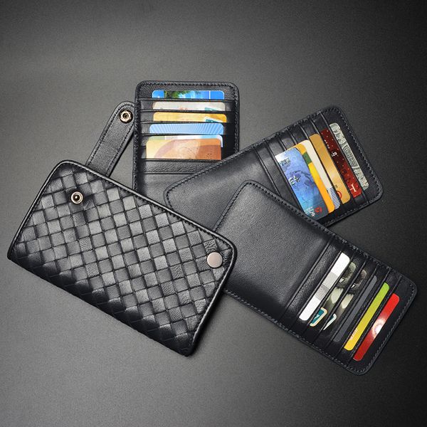 

designer diy leather card holder hand-woven high-end luxury brand business card holder simple fashion 42 card slot 2023 new full set brand p, Brown;gray
