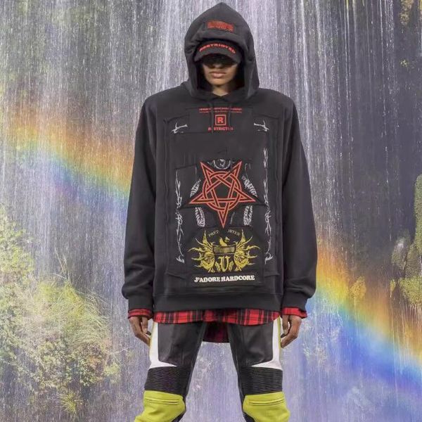 

hoodies for men embroidered hoodie women clothes 1 higher quality streetwear, Black;brown